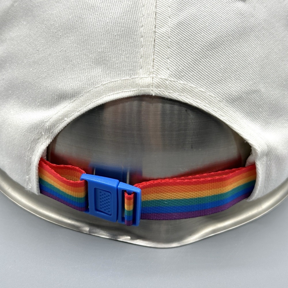 Walt Disney World Pride Hat White Castle Rainbow Adult Adjustable Cap Stretch - Picture 7 of 9